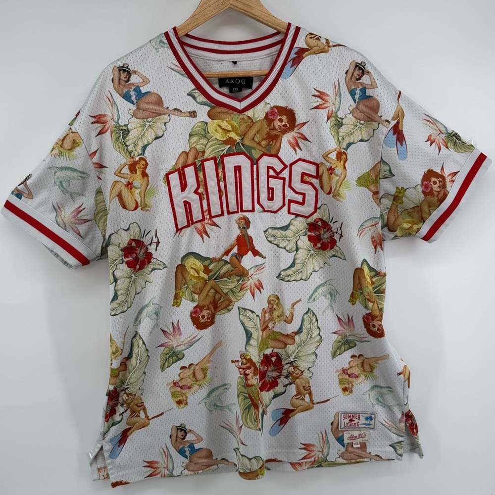 Akoo & Co. Kings Summer League Jersey Pinup Men's Size 2XL Streetwear - Picture 3 of 12